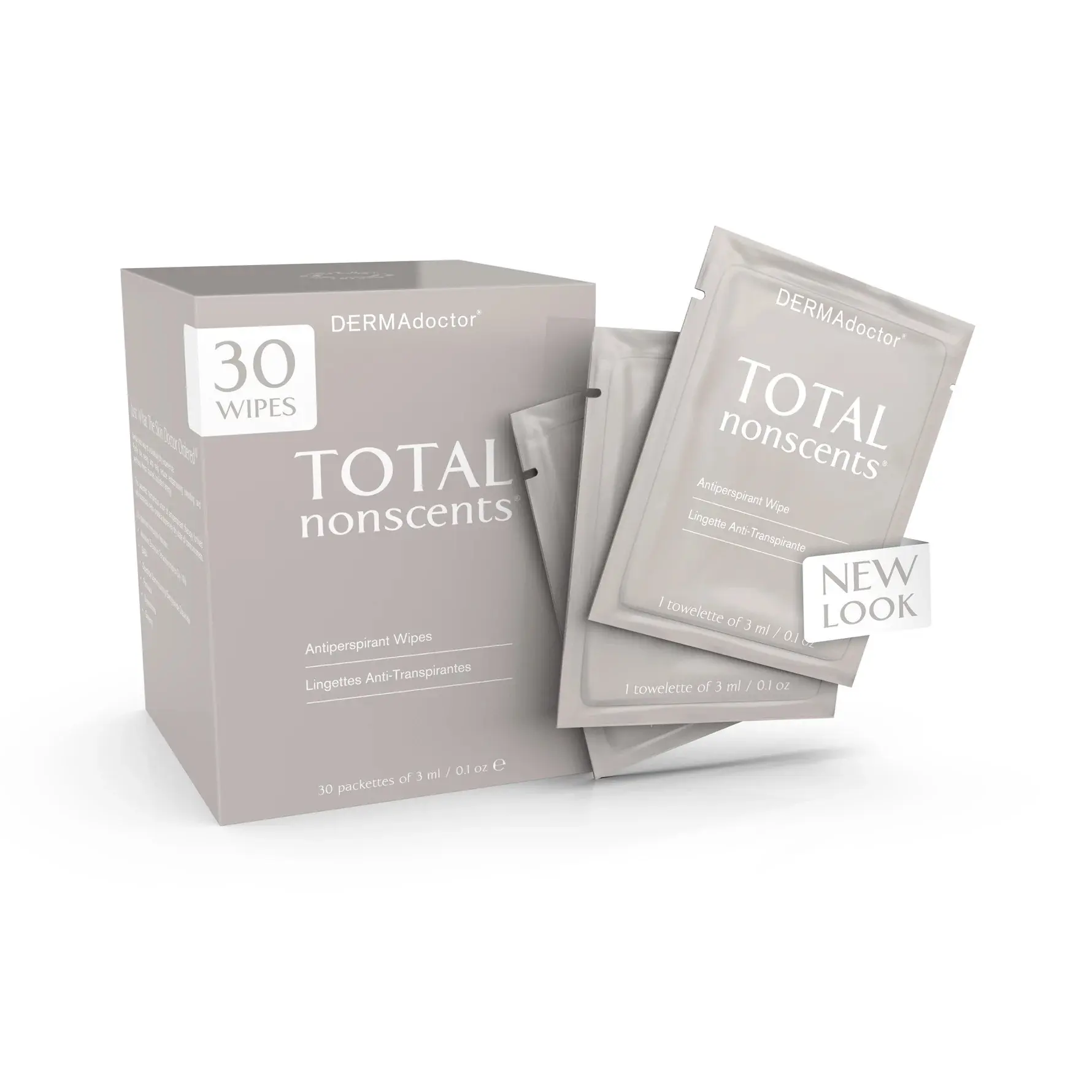 Total Nonscents Antiperspirant Wipes – 30 Individually Wrapped Hyperhidrosis Wipes for Excessive Sweating, Underarms, Hands & Feet