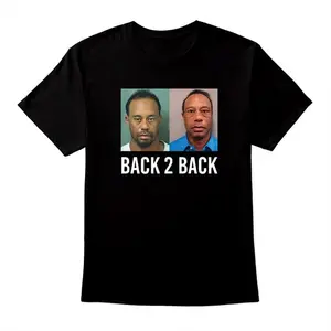 Tiger Woods Mugshot Shirt, Back To Back Golf Graphic Tee