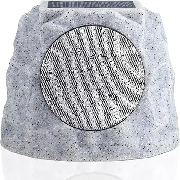 uuffoo C 2-Piece Wireless Outdoor Rock Bluetooth Subwoofer Speakers 8" – Weatherproof Resin Audio System, High-Wattage Stereo Set with Cables & Receiver, Versatile Multi-Purpose Tower Speakers for Pool, Lawn and Garden