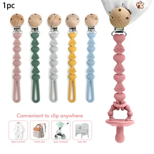 Owl Shape Anti-Loss Chain, Convenient Silicone Pacifier Chain Clips, Flexible Fixed Position, Travel Essential, Kids Gift for Boys and Girls