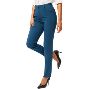 Womens Yoga Dress Pants with Pockets Stretch Work Leggings for Women Pull On Skinny Slacks for Business Office Casual