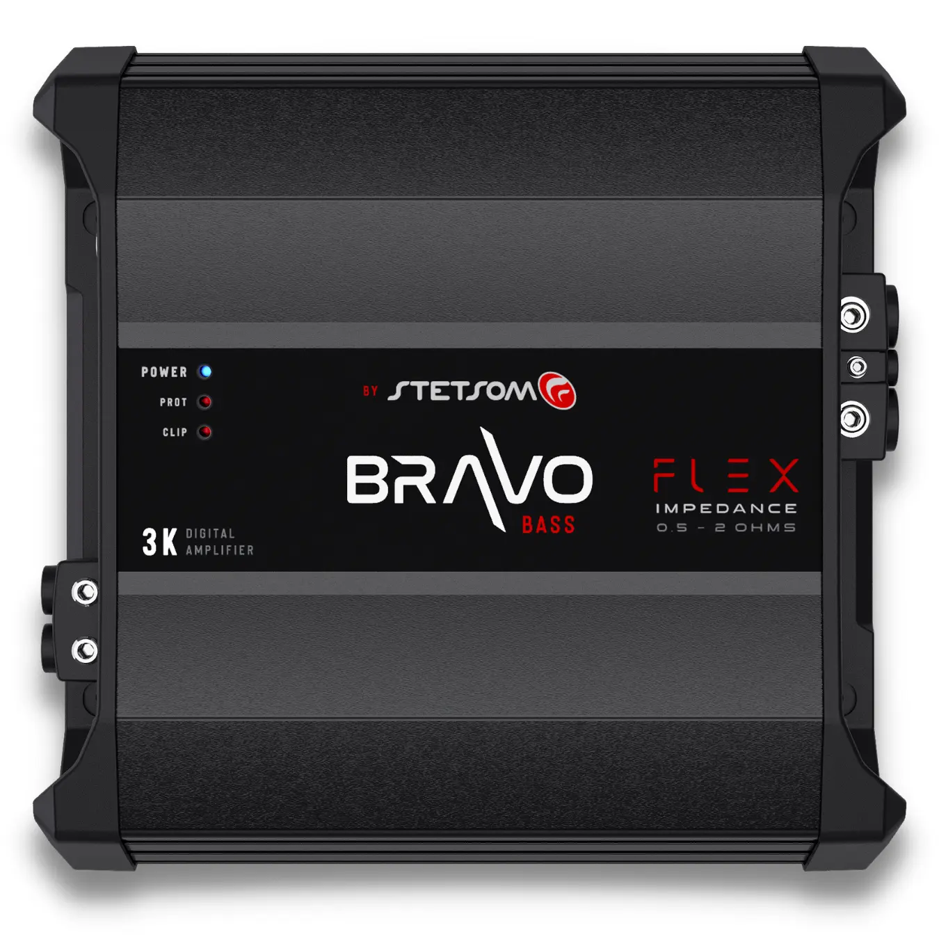 Stetsom BRAVO BASS Flex 3000 Mono Class D Car Audio Amplifier - 0.5-2 Ohm Automatic Impedance System, Compact Subwoofer & Subwoofer Unit Amplifiers for Aftermarket Car Stereo, Compact Subwoofer Amplifiers