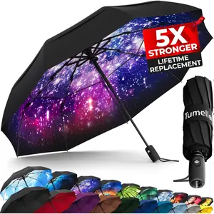 Tumella 9-Rib Design Interstellar Umbrella Fiberglas Lightweight Waterproof Gift