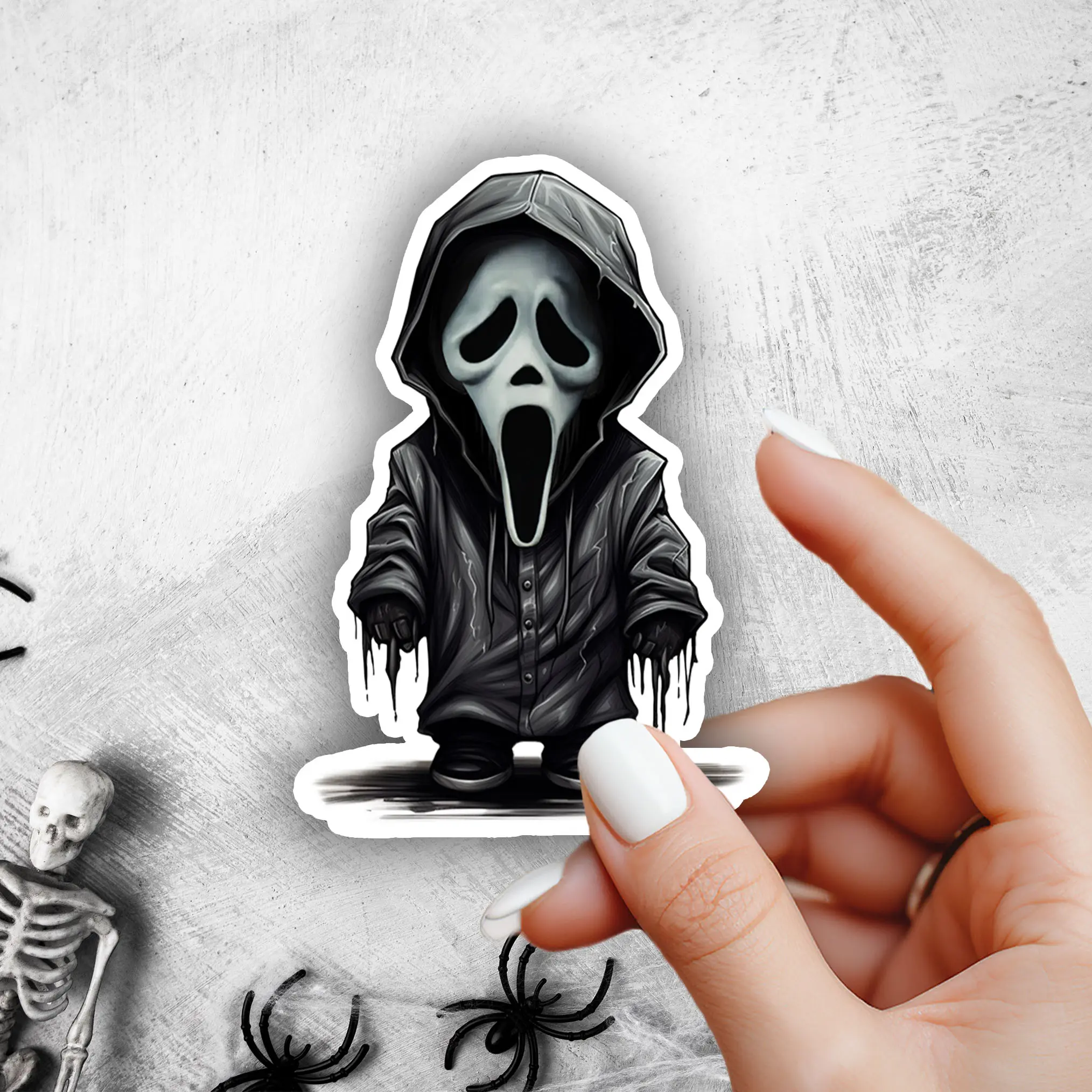 Cute Ghostface Scream Halloween Sticker