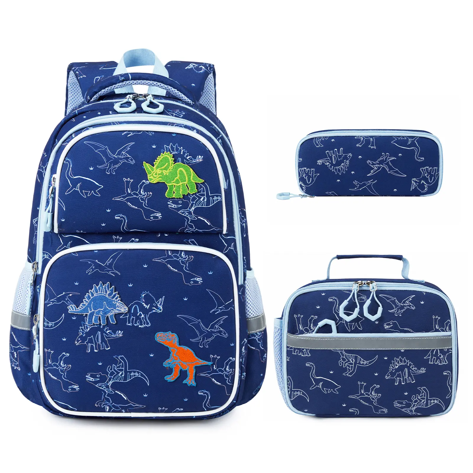 SIMILOVE Girl Toddler Daycare Backpack Set - Cute 3D Soft Bow Design with Lunch Box & Pencil Case, for Back-to-School Shopping Needs (Kids Backpack for Toddlers)