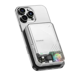 SHARGE ICEMAG 2 Power Bank, 15W Qi2 MagSafe Charger, 10000mAh Battery Pack with Foldable Stand, Compatible for iPhone 16/15/14 Series, Galaxy Pixel