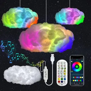 3D Big Cloud Lightning Light Kit Decorations for Adults and Kids Indoor Home Bedroom (USB Plug Model 01)