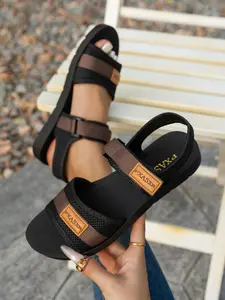 Women's Flat Sandals Mesh Block Design Comfortable Soft Sole Easy Slip-On Fashion Casual Daily Wear, Footwear, Adjustable Strappy Sandals, Fashionable Flat Sandals