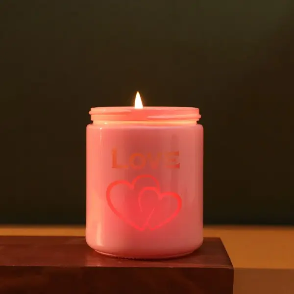 New arrived Luminous Scented candle Love Soy Wax Heavily Fragranced Hand Poured Valentine's Day Proposal Candle For Him Husband Anniversary Birthday Present Boyfriend Confession Mon Daddy Sister Party Wedding Gift Funny Discolor Candle