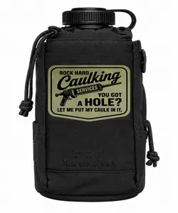Rock Hard Caulking Services Funny Morale Patch 3” Hook & Loop Back for Hats Jackets Tactical Vests Plate Carriers EDC Gear & Humor Patch Collectors