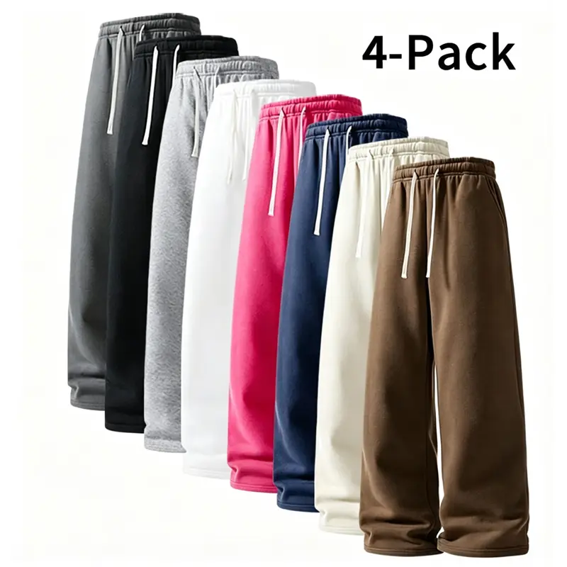 1Pack/4Pack Fall & Winter Styles Ultra-Soft Wide-Leg Sweatpants | Breathable athletic pants for basketball, running, and gym soho chic Menswear Menswear,back to school,back to school haul tiktokshopbacktoschool Loose Fitting Sweatpants Casual Sports Pants