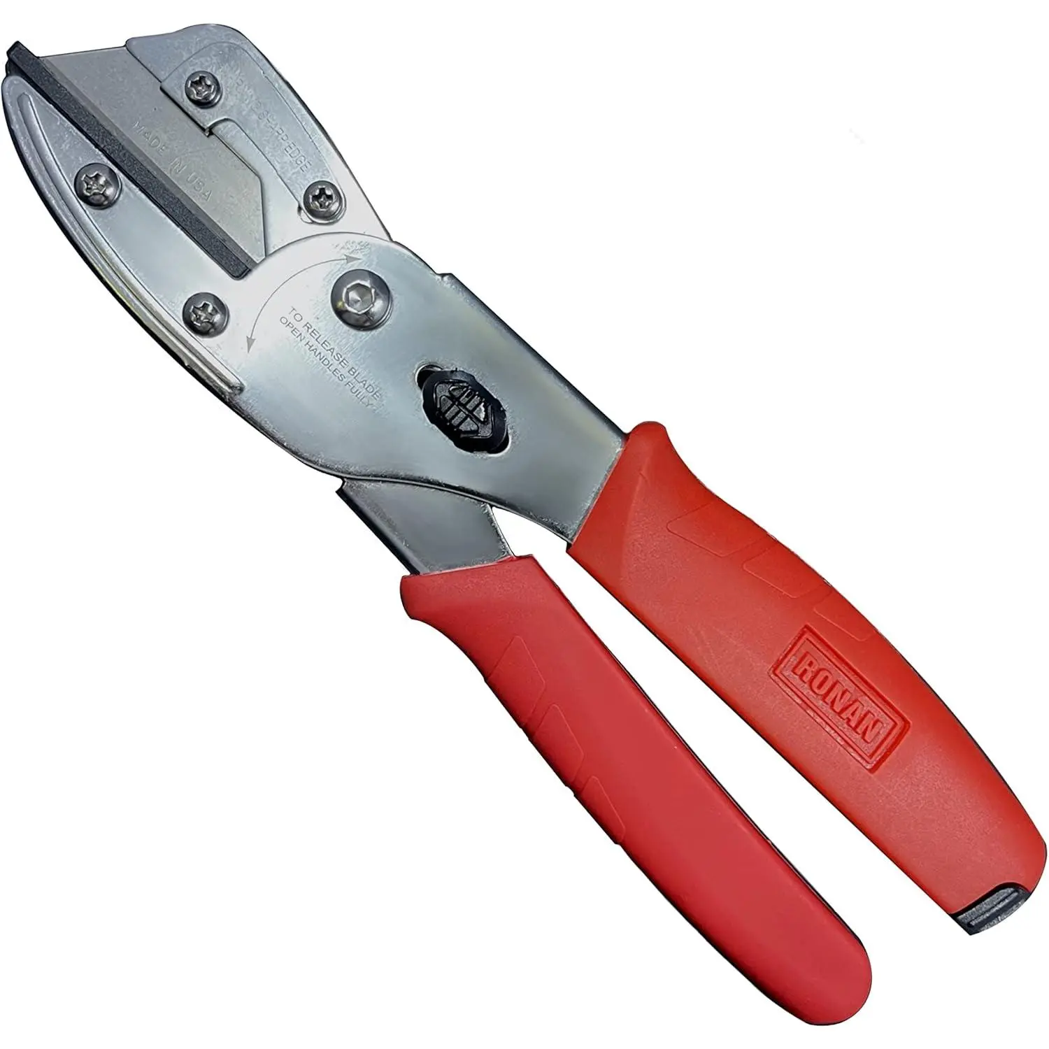 Multi-Cut Quick Change Utility Cutter - Razor Sharp Hand Tool with Offset Pivot, 3 Blades, No Tools Required for Professionals, Cuts Wood, Cable, Vinyl, Rubber, Eliminates Fraying