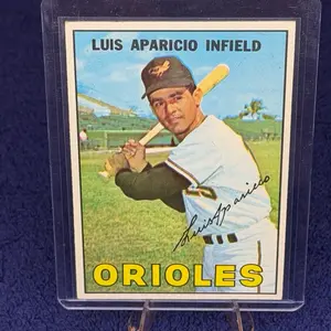 1966 Luis Aparicio Infield Orioles Baseball Card Collectible Sports Memorabilia Vintage Trading Card