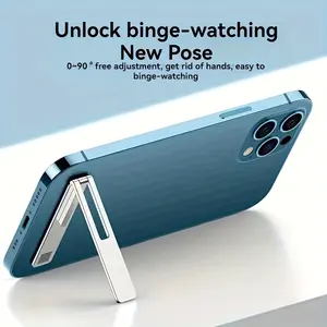 Ultra-Thin One-Word Phone Holder, Mini Back Sticker, Invisible Portable Foldable Lazy Stand