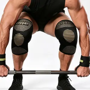 Copper knee guards for relieving knee pain, compression knee covers suitable for both men and women, knee support equipment for sports, running, physical activities, gyms, and rehabilitation