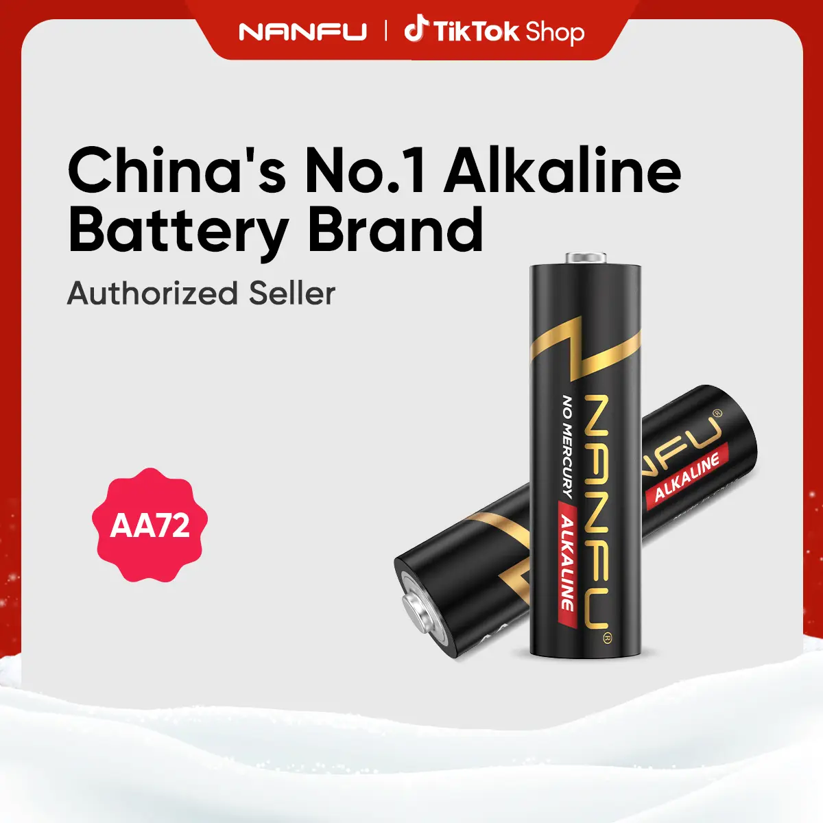 NANFU 72-Pack AA Alkaline High-Performance Battery Bundle, 1.5V Non-Rechargeable, Reclosable Packaging for Home and Office Use