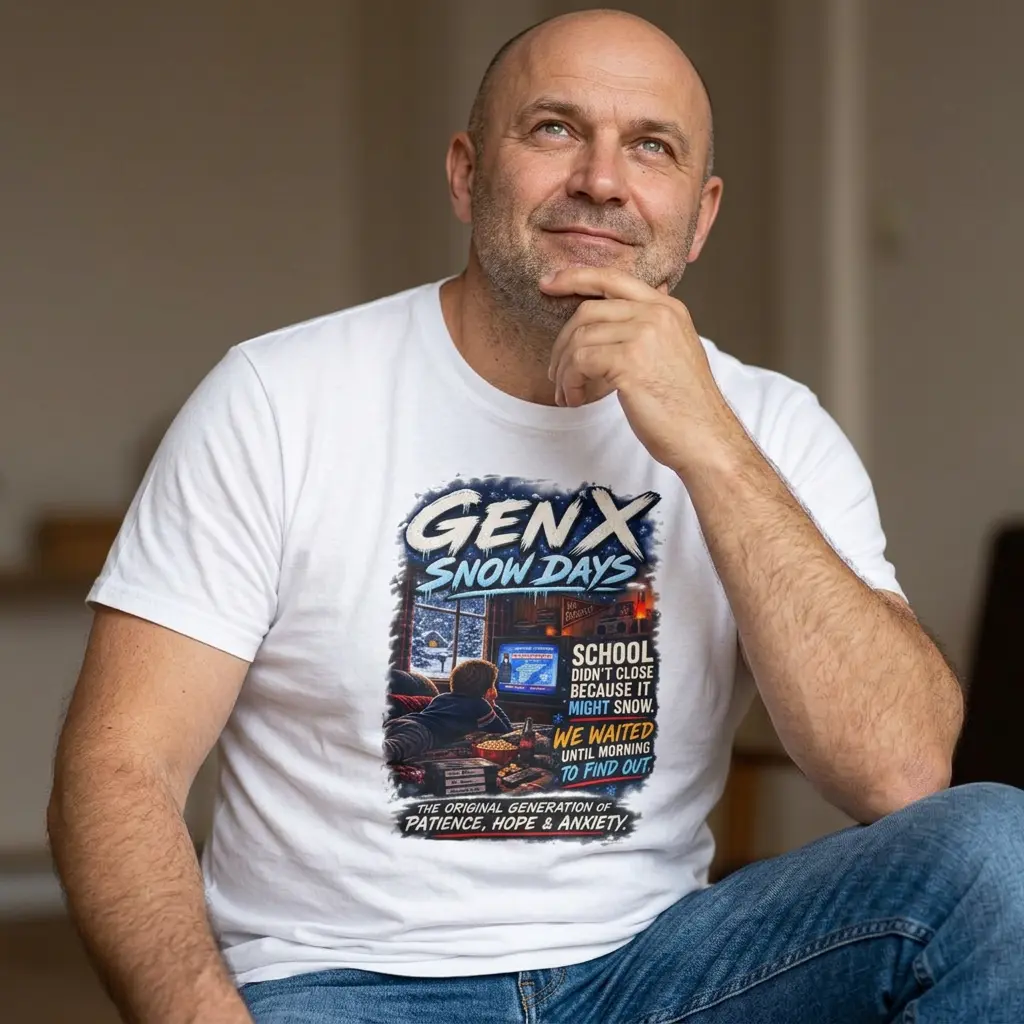 Gen X Snow Days – Retro 80s Nostalgia T-Shirt