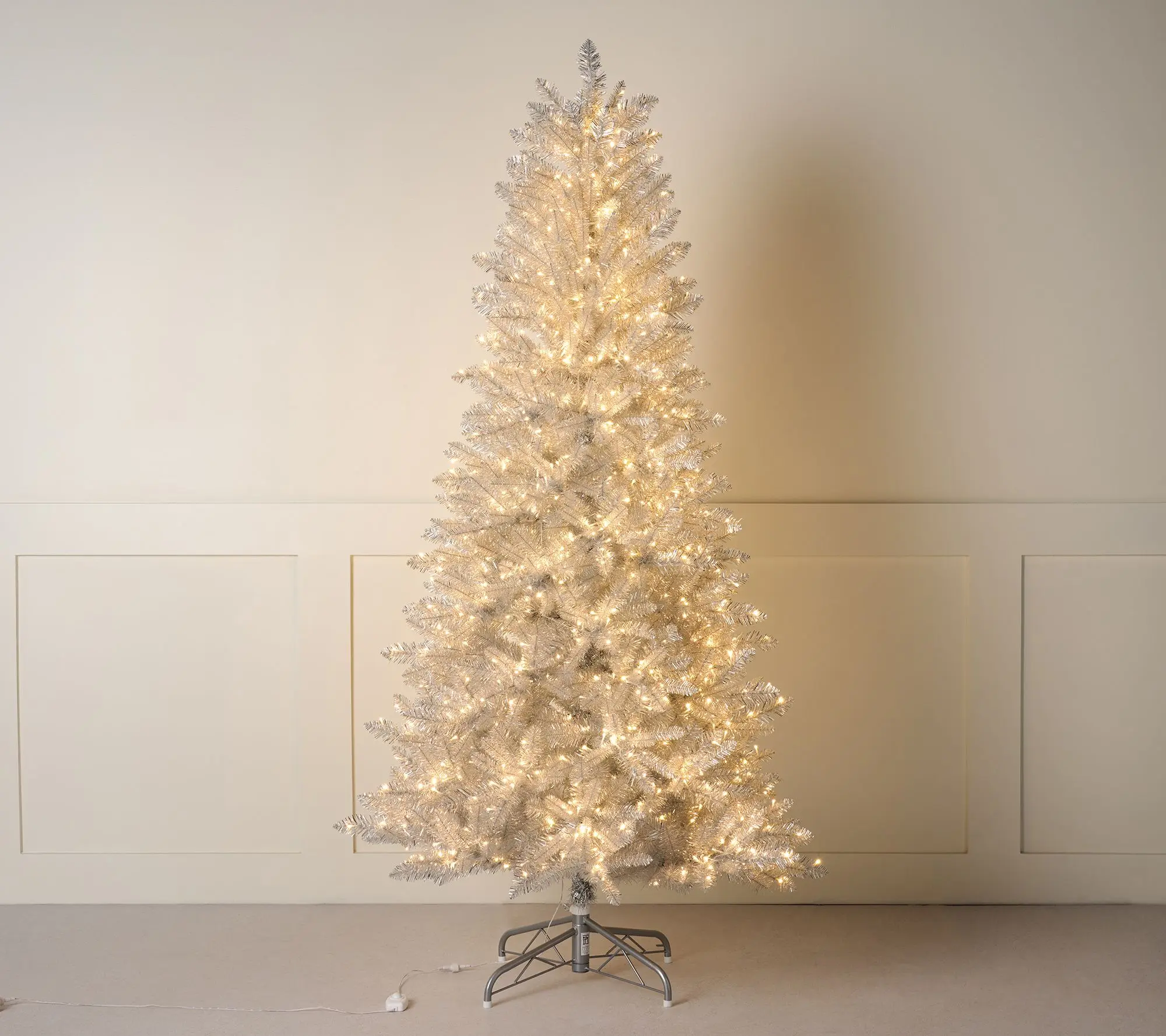 7' Illuminated Tinsel Tree with Color Flip LEDs by Kim Gravel