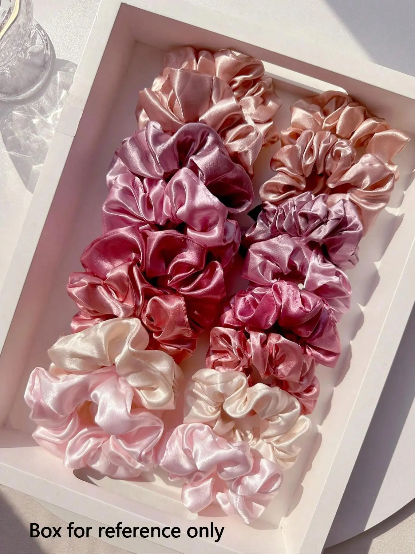 16pcs Satin Scrunchies for Women, Ultra-Soft Elastic Hair Ties, Silk-Like Solid Color Hair Bands, Ponytails, Buns, Daily Wear