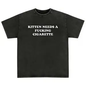 Kitten Needs A Cig Shirt - Unisex Cotton Tee, Funny Shirt, Cat Shirt