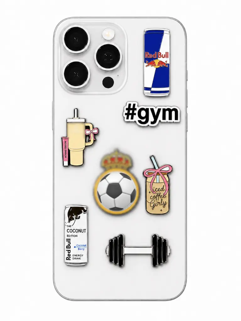 Phone Metal Stickers - Sports, Gym, RedBull, Coffee