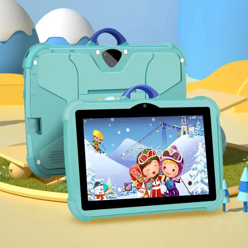 7-inch student Android WiFi Touchscreen Wireless tablet, 1 unit 1+16G learning tablet, with anti-drop protective case, educational tablet with parental controls, for learning games and leisure, learning and entertainment tablet