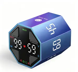 DealsForYouDays Ticktime Pomodoro Timer Cube, Productivity Timer, Pause & Resume, Silent & Adjustable Sound Alert, for ADHD, Task, Work, Study, 3/5/10/15/25/30min & Custom Countdown Portable