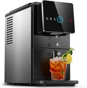 Silonn Nugget Ice Maker Countertop, Auto Drop Ice, Self Cleaning Ice Machine, 40 lbs/24H Soft Chewable Ice, Self Dispensing Nugget Ice Maker for Home, Kitchen and Party