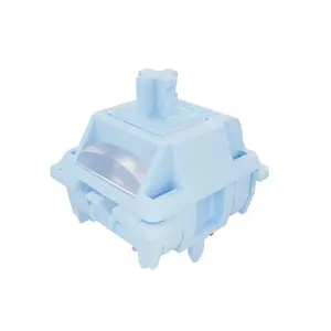 GATERON Smoothie Series Keyboard Switches, Linear RGB LED 5 Pin Factory Pre-lubed Full POM Key Switches for MX Mechanical Keyboard (Sea Salt Smoothie, 105PCS)