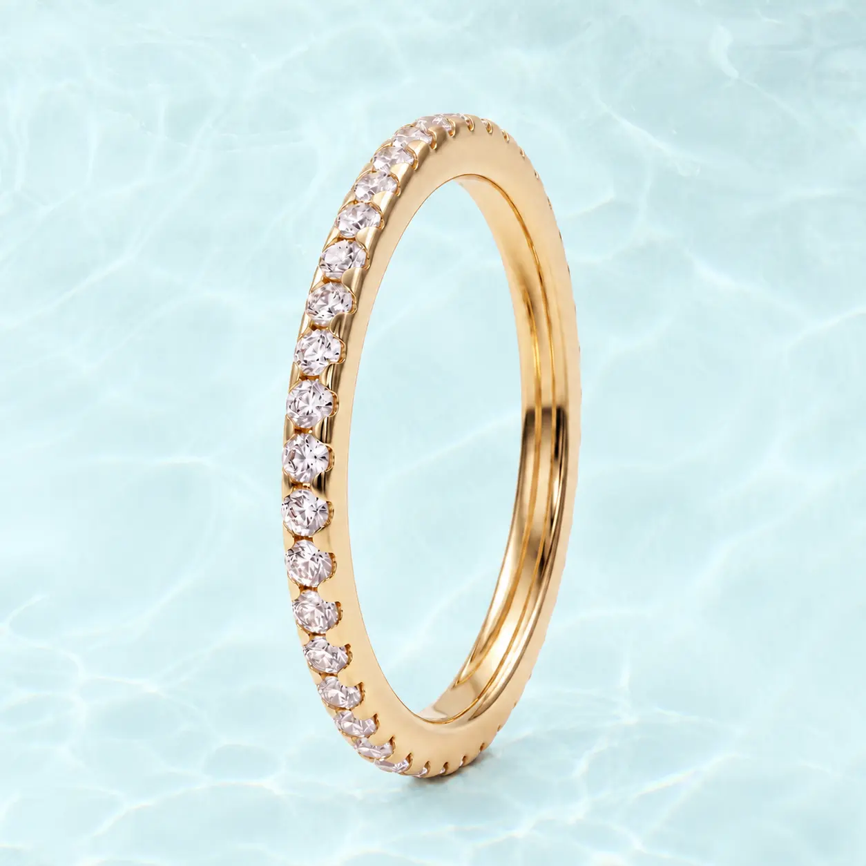 PAVOI Waterproof Eternity Rings for Women - 14K Gold Plated Slim Wedding Band - 2-Pack & Individual Travel Wedding Rings PAVOI Waterproof Eternity Rings for Women - 14K Gold Plated Slim Wedding Band - 2-Pack & Individual Travel Wedding Rings