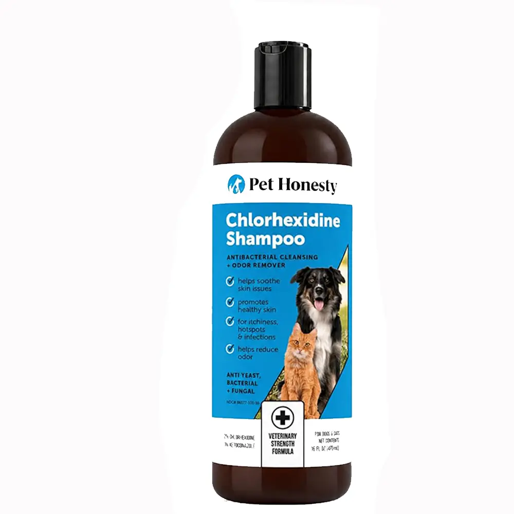 Pet Honesty Chlorhexidine Cat & Dog Seasonal Itch Relief Shampoo, for Allergies, Itching, Skin and Coat Supplement, Helps Shedding, Hot Spots, Deodorizing Dog Shampoo & Grooming Supplies,16oz