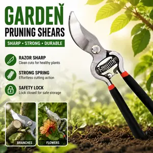 Pruning Shears, Alloy Steel Flower & Fruit Pruners for Tree Trimming, Garden/Horticultural Use, Home Flower Arranging outdoorfun