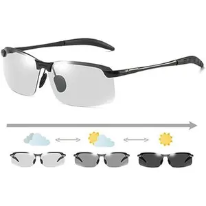 White-black Polarized Photochromic Sunglasses UV400 Sports Sunglasses Day and Night Driving Glasses Ultra-Light Sun Glasses Eyewear Cycling Glasses and Goggles