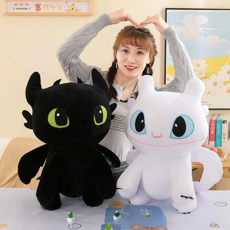 Toothless Dragon Kawaii Soft Body Pillow, PP Cotton Stuffed Doll, Cartoon Plush Stuffed Toy for Kids, Kawaii Stuffed Toys, Plush Stuffed Toys