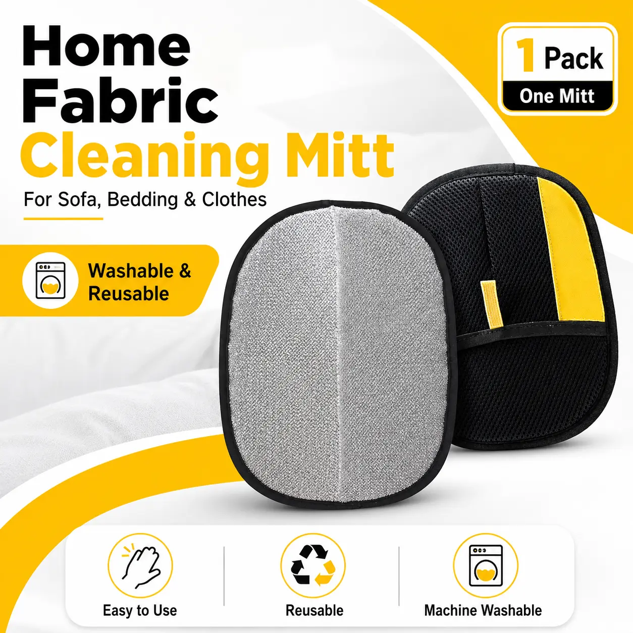 Hair Remover Glove for Cats & Dogs, Reusable Double-Sided Grooming Mitt, Pet Hair Removal Brush for Sofa, Carpet, Clothes, Car Seats & Pet Bedspet hair removal tool removal glove