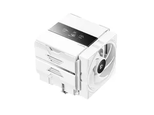 Sudokoo SK620V White AM5 Air Cooler: 6 Heatpipes Dual Tower CPU Air Cooler with Digital Display for AM5 Exclusive - PC Cooler with 120mm FDB PWM Quiet Fans & Quick Lock Mount