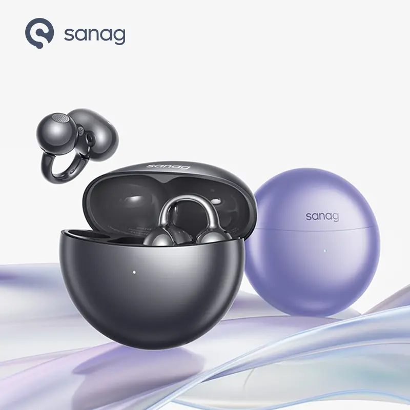 sanag S6S Ultra ear clip on earphone for iPhone for Android for Samsung HiFi music concert live experience wireless Bluetooth Men's Women's accessories earring headphones sports running fitness earbuds holiday gifts birthdays