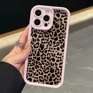 Fashion Leopard-pattern Phone Case, Phone Protective Cover, Phone Accessory Compatible with iPhone 11 12 13 14 15 16 17 Pro Max Smartphone