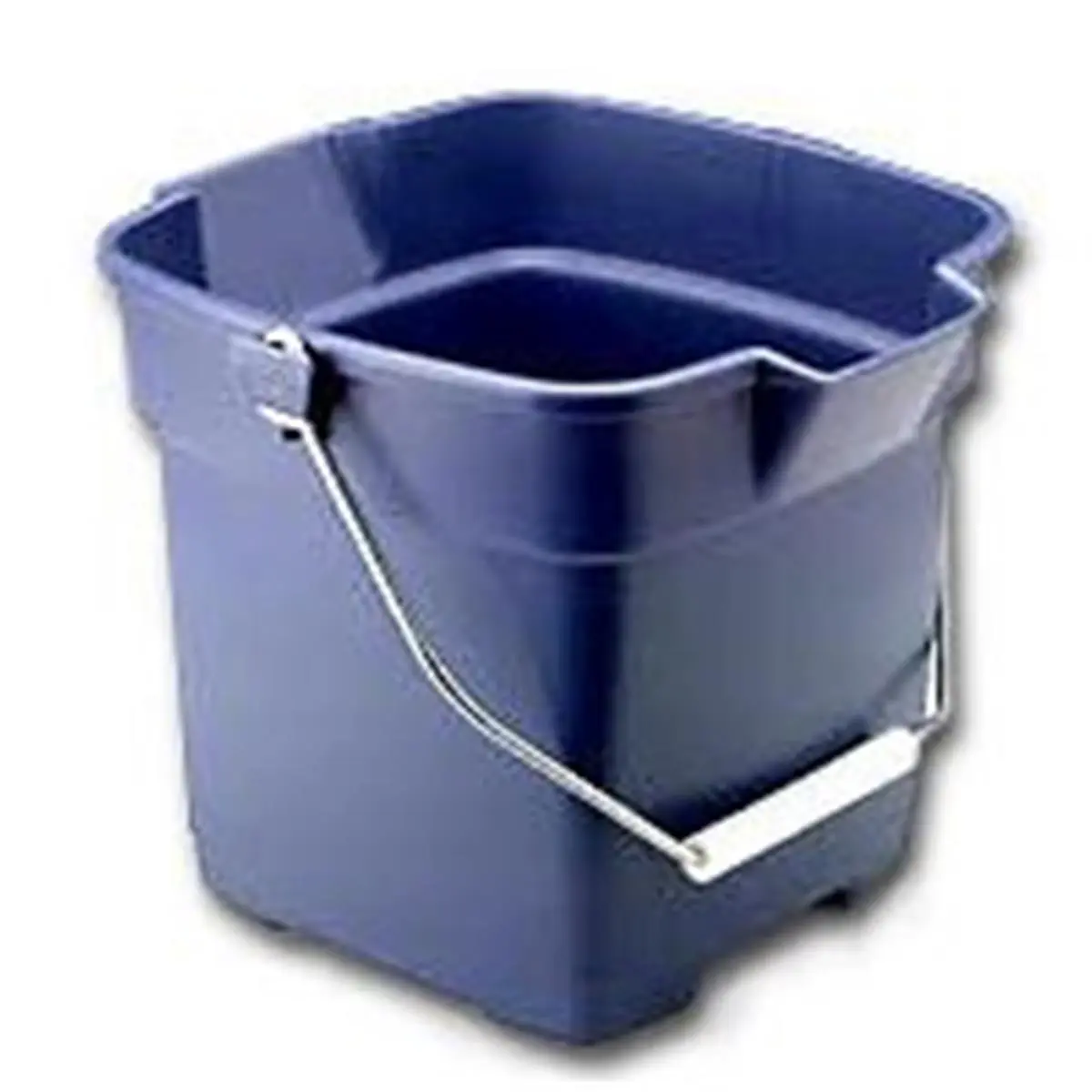 212 MAIN Sturdy 12 Qt Plastic Bucket, Blue, Twin Spouts, Wire Bails with Handle & Hand Grips, Heavy-Use Durable, 15.4 x 12.4 x 19.1 in (FG296400ROYBL)