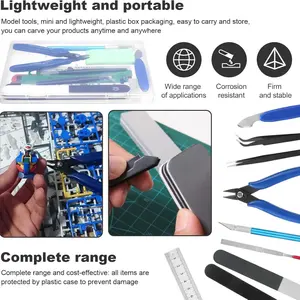 Model Tool Set for Gundam Car Toy Model Building, Complete Assembly Tools Kit, Convenient Construction Tools, Ideal for Hobbyists