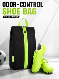 【On Sale】GLORIEROO Odor Control Shoe Bag for Travel & Gym, Smell Resistant Shoe Organizer with Activated Carbon Lining, Water-Repellent Portable Sneaker Pouch for Soccer Cleats, Sports Shoes, Men’s Shoes Up to US 14