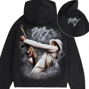 M.Jackson Unisex Graphic T-Shirt Sweatshirt Hoodie, Rhinestone Hoodie, Casual Tee & Pullover Hooded Sweatshirt, Streetwear for Men & Women