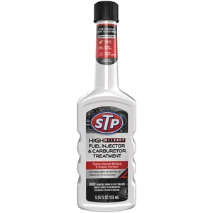 12x Stp Fuel Injection & Carb Cleaner High Mileage - Engine Treatment Performance Improver Automotive Maintenance Gas Additive Liquid System De-Gunk Cleaning Supply Professional Grade Mechanic Car Care Fluid Bulk Bundle Wholesale 5.25oz 12ct