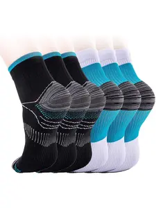 Compression Ankle Support Socks for Man Women, 2/3/6 Pairs Soft Comfort for Running, Hiking, Cushioned Athletic Compression Socks