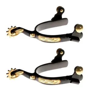 Jacks  Black Steel Roping Spurs