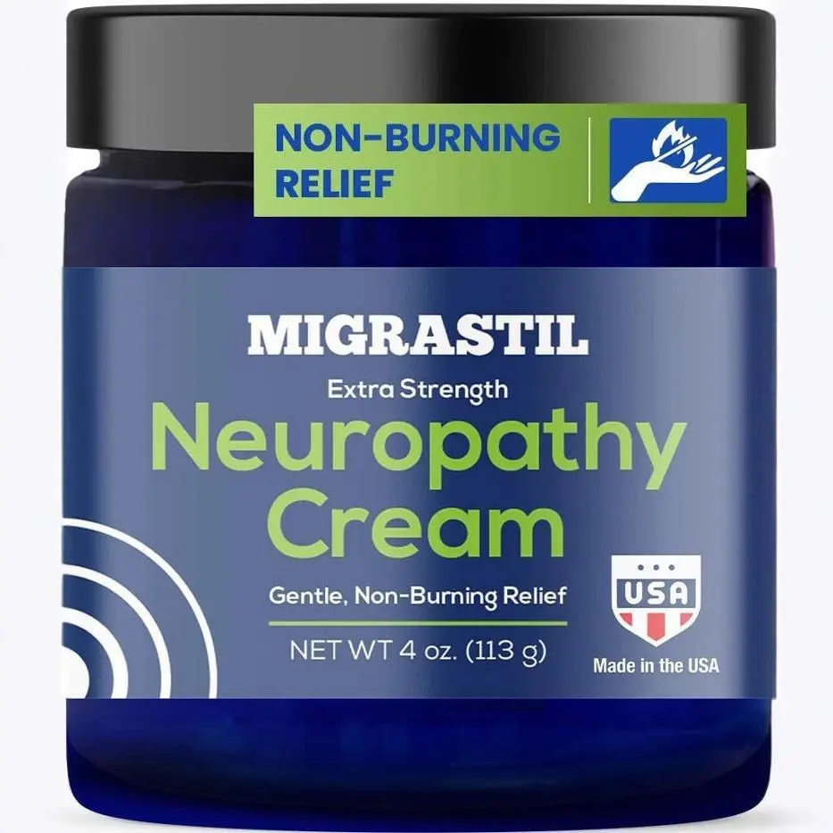 Migrastil Neuropathy Cream - Soothing Cream for Feet, Legs, Hands, Etc-Aloe Shea Butter Gentle Clove Moisturizing Body Care Daily
