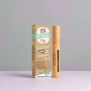 Dr Ginger's DRX Coconut Oil Whitening Pen - Gentle Formula for Sensitive Teeth & Gums, 40 Uses, No Rinsing, 1-Minute Application, Coconut Mint Flavor, Oral Care