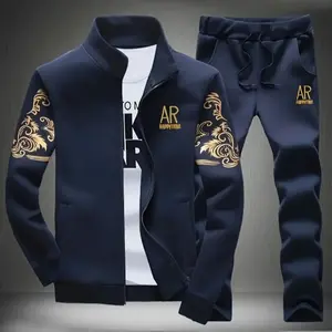 Men's Trend Printed Cardigan Sweater Set with Thin Velvet Inside for Warm Autumn Wear Geometric Pattern Polyester Suits with Pockets Stand-Up Collar Casual Long Sleeve Jacket & Pants,Soft and comfortable fabric Clothes Knitted Menswear Fashion Outfits