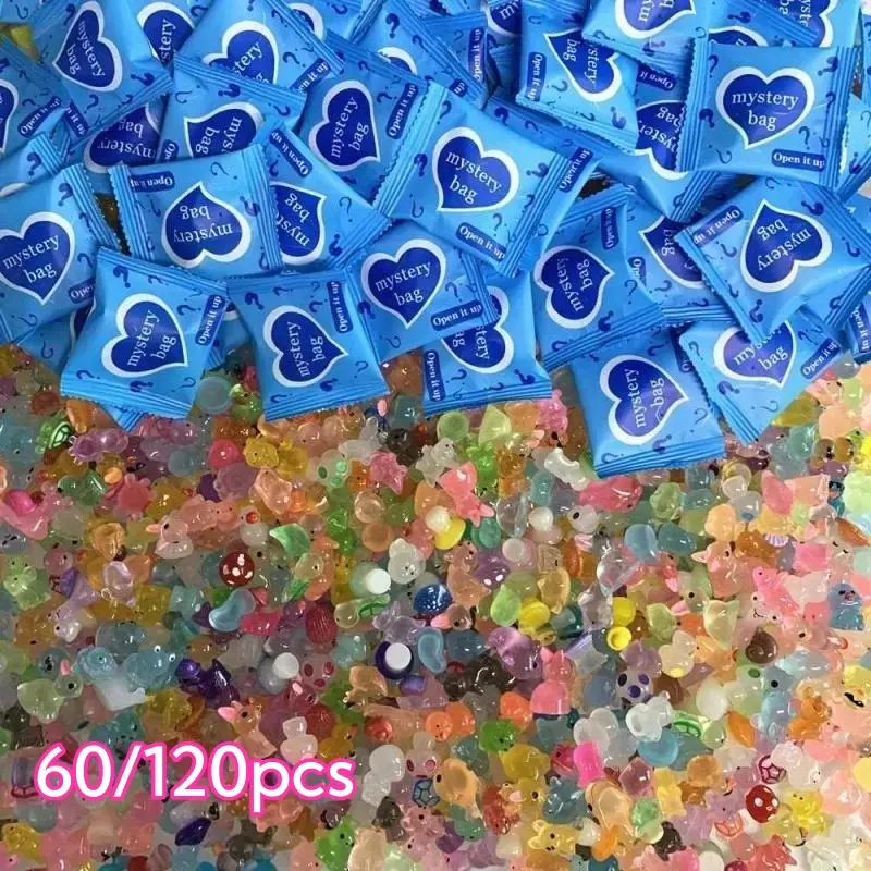 60-120 Pack Mini Glow In Dark Animal Resin Figurines - Collectible Home Decor, Cute Desktop Decoration, Decorative Home Ornament, Figurine Decor for Collectors, Birthday Party Favors