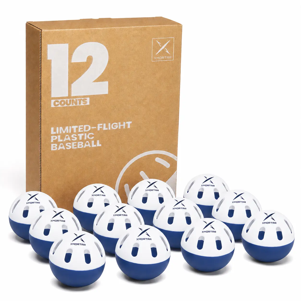 12 Count Soft Plastic Baseballs for Batting Practice